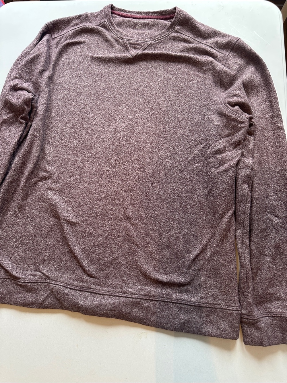 Saks Fifth Avenue Crewneck Sweater in Dusty Mauve Heather